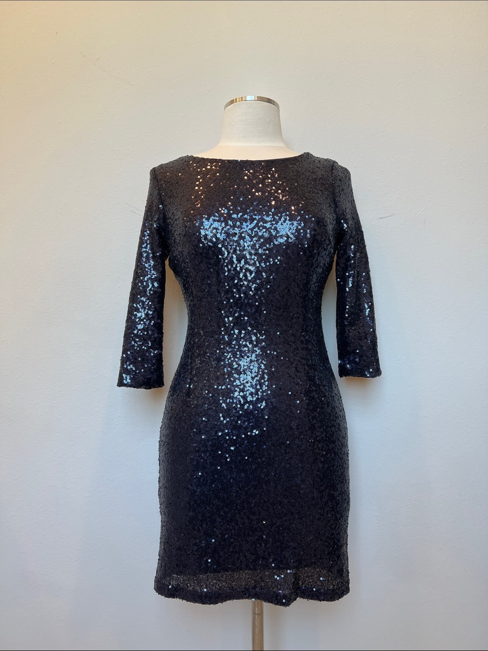 Lulu's Navy Blue Sequin Mini Dress